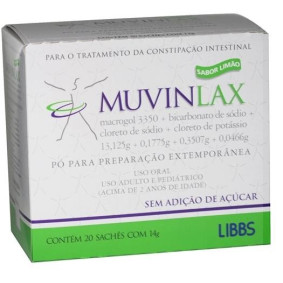 Muvinlax Sabor Limão com 20 sachês