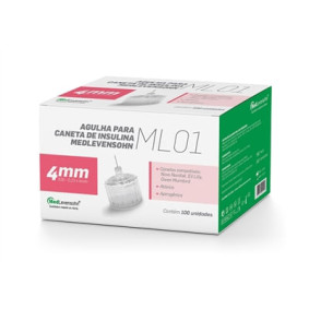 Agulhas Medlevensoh 4mm com 100 unidades