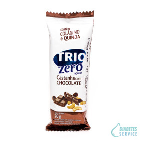 Barra de Cereal Castanha com Chocolate 20g - Trio