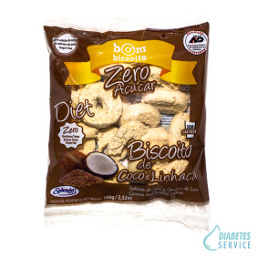 Biscoito de Coco e Linhaça 100g - BomBiscoito