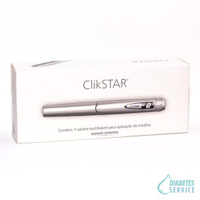 Caneta Clikstar Prata