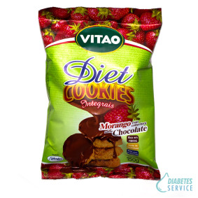 Cookies Morango coberto com Chocolate 150g - Vitao