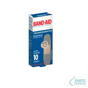 Curativo Band Aid Transparente com 10 unid.