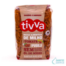 Macarrão tipo Fusilli s/ Glúten Sabor Tomate 500g - Tivva