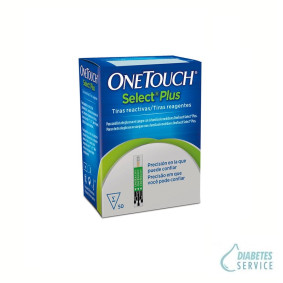 Tiras One Touch Select Plus com 50 tiras (Grátis 10 lancetas)