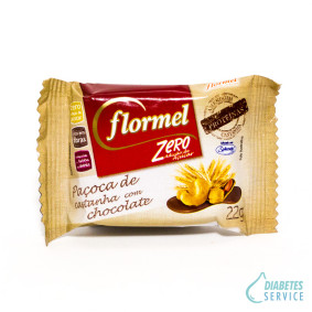 Paçoca Castanha com Chocolate 22g - Flormel