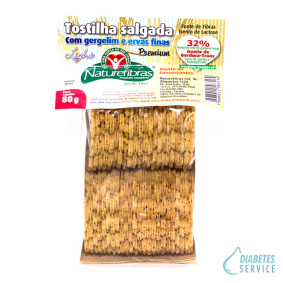 Tostilha com Gergelim e Ervas Finas Salgada 80g - Naturefibras