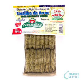 Tostilha de Arroz com Azeitona Verde Salgada 100g - Naturefibras