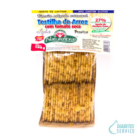 Tostilha de Arroz com Tomate Seco Salgada 100g - Naturefibras